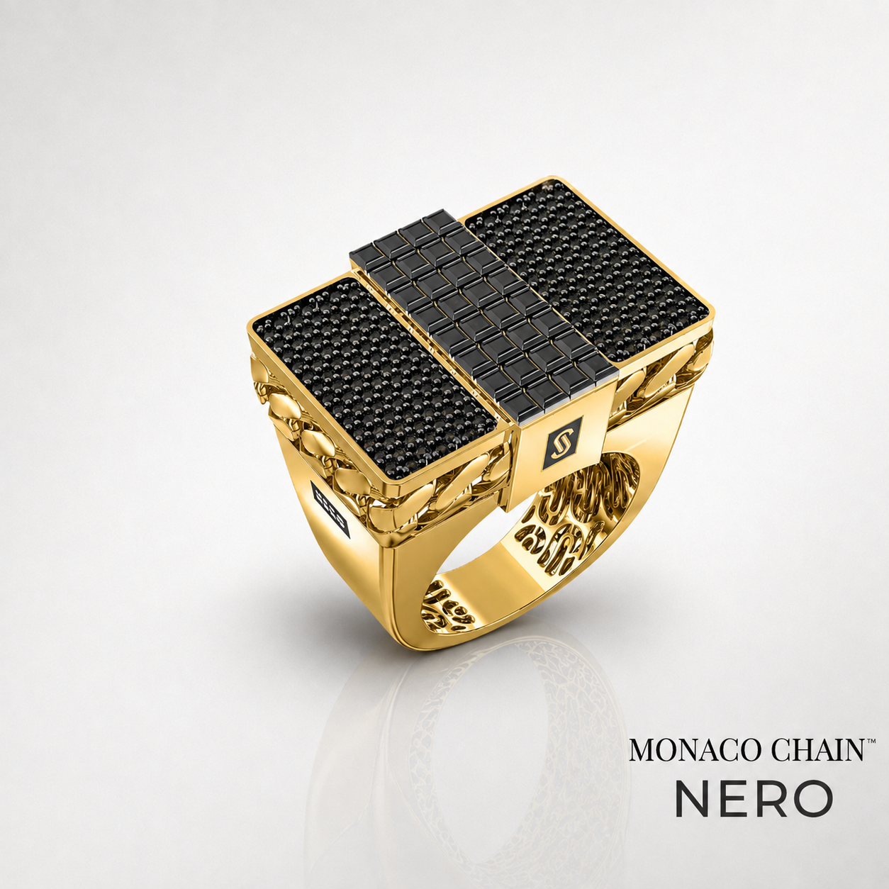 Men's Ring - Monaco Chain NERO 12