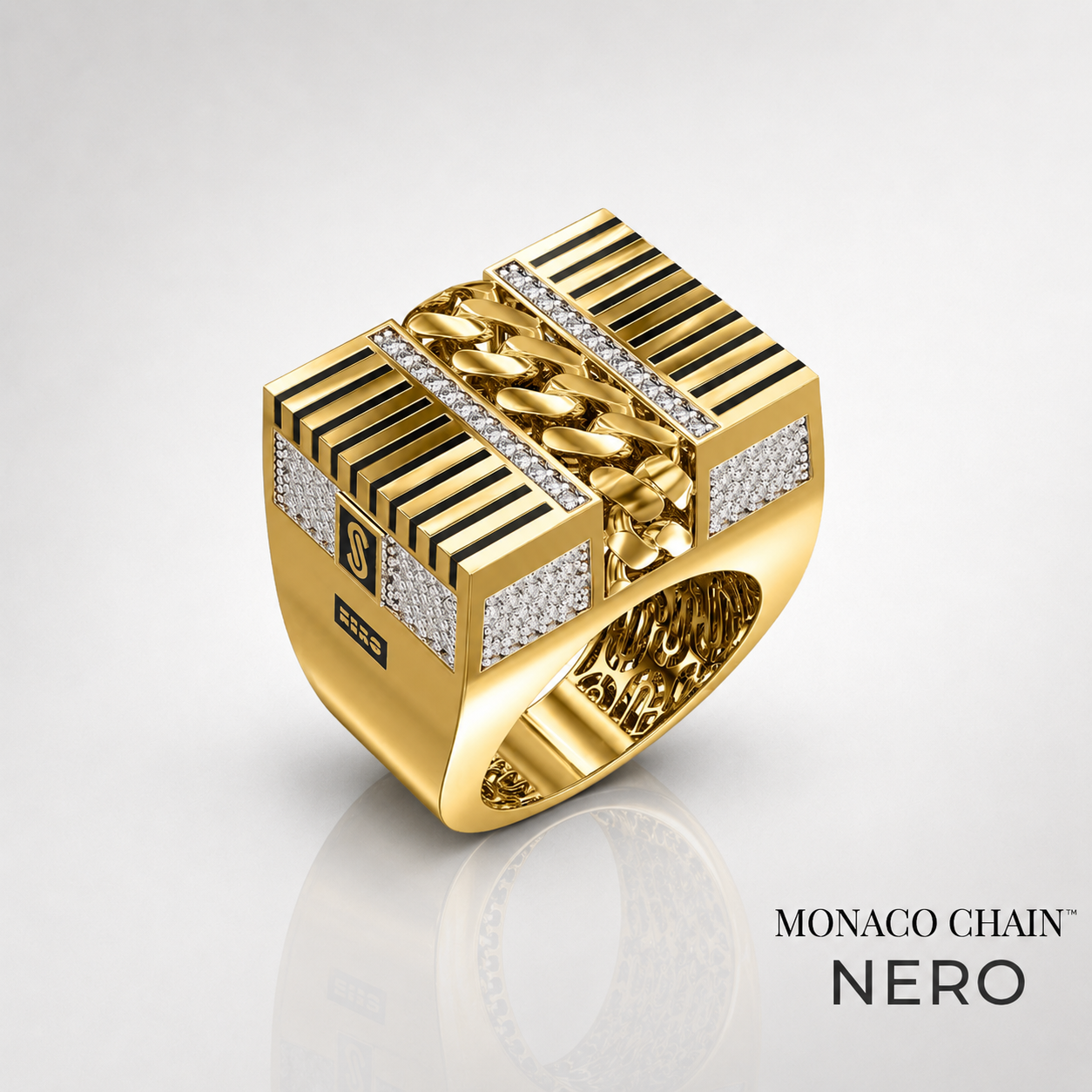 Men's Ring - Monaco Chain NERO 13
