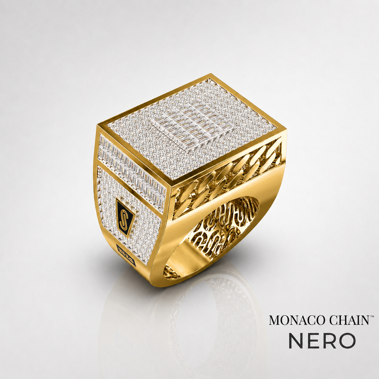 Men's Ring - Monaco Chain NERO 14