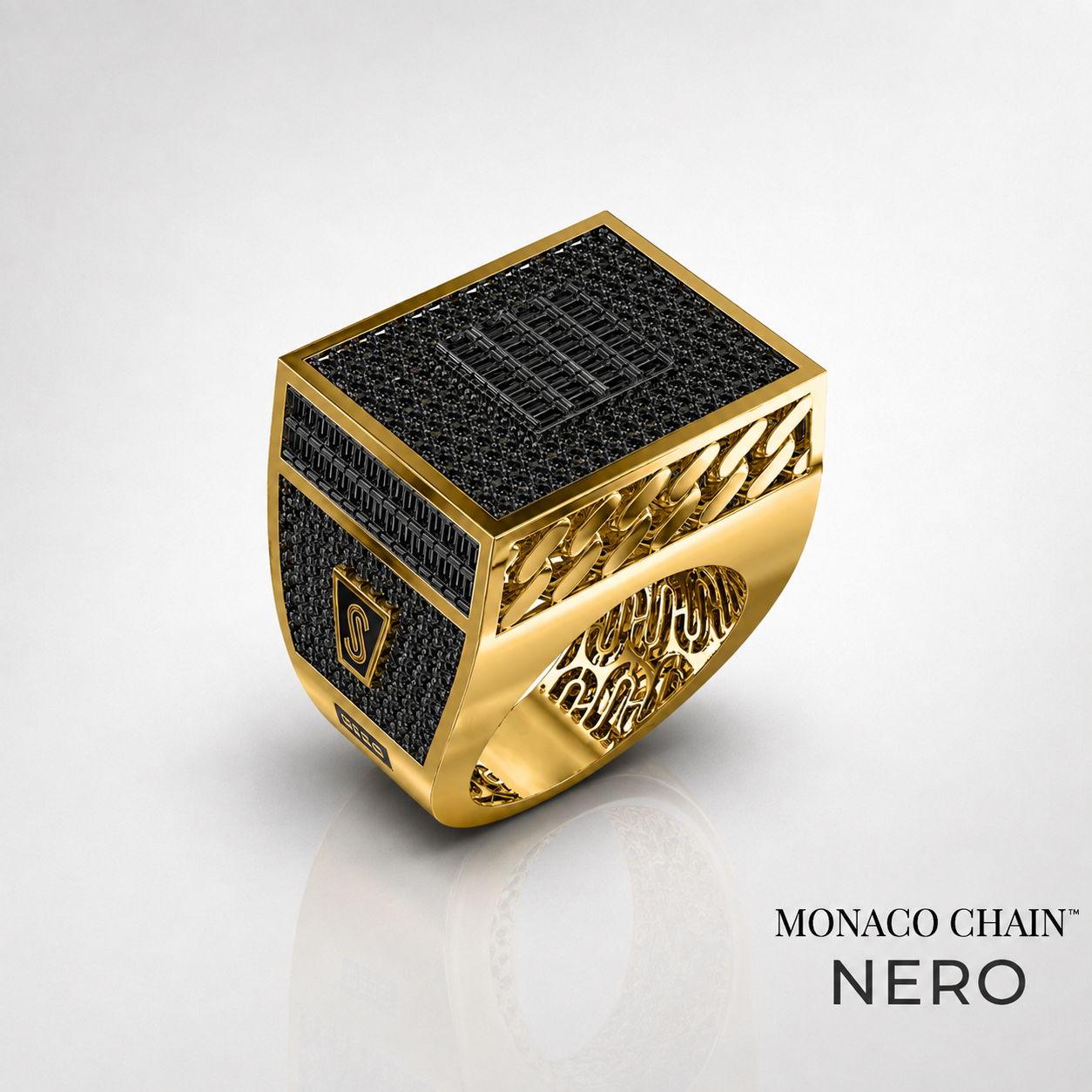 Men's Ring - Monaco Chain NERO 14