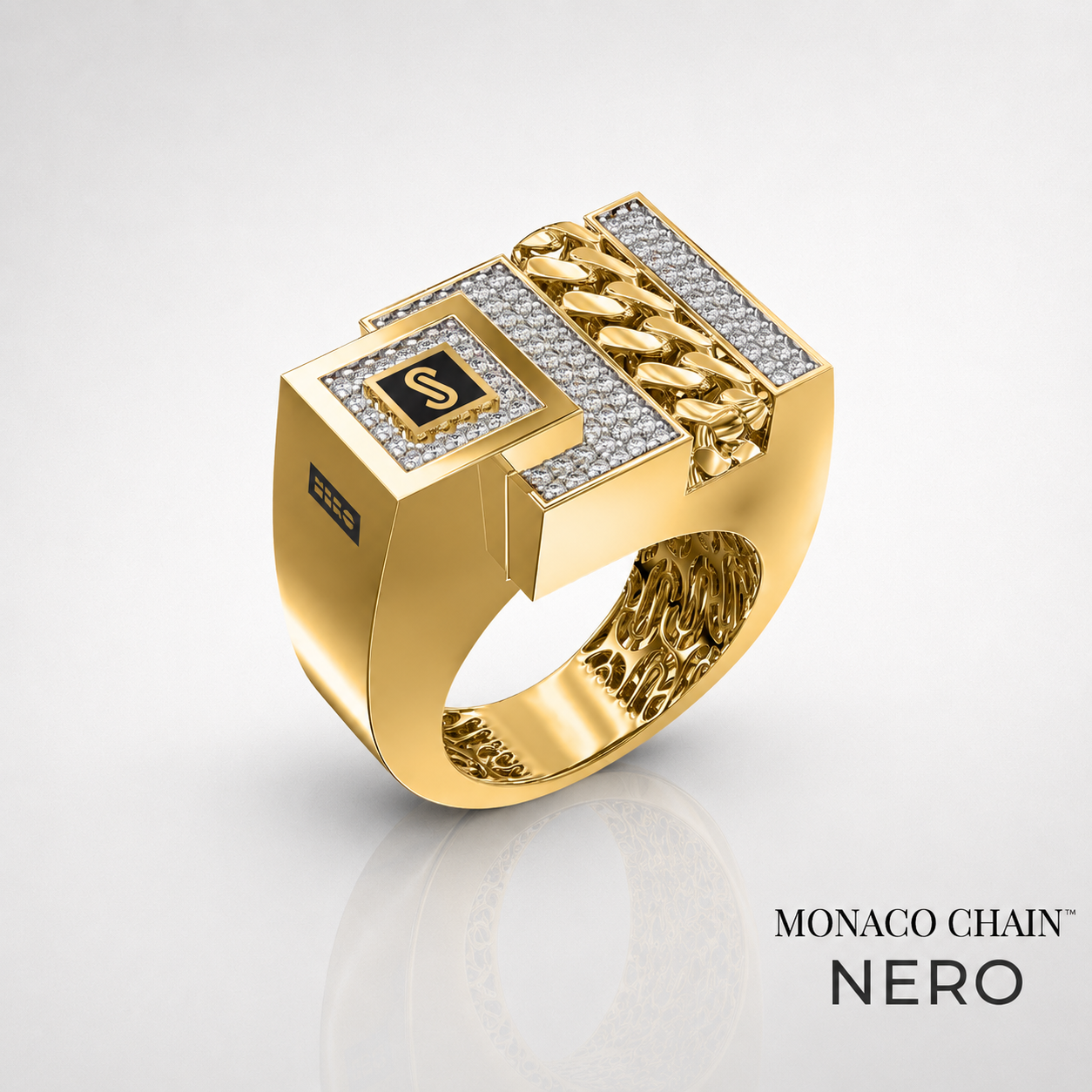Men's Ring - Monaco Chain NERO 15