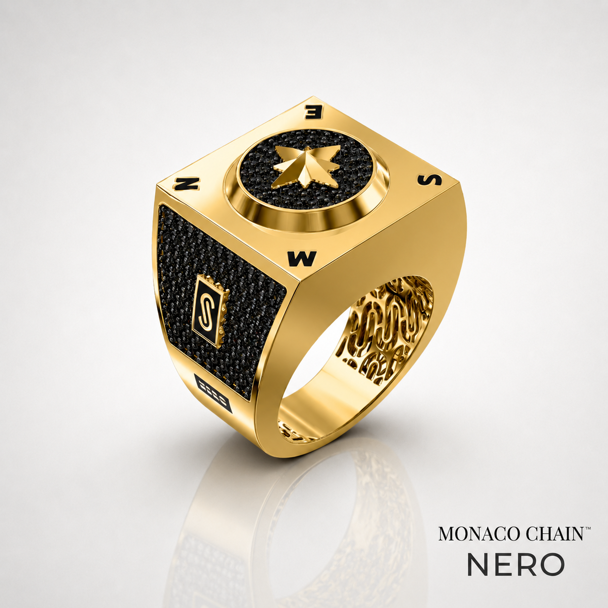 Men's Ring - Monaco Chain NERO 3