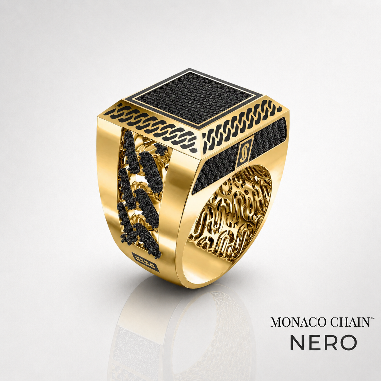 Men's Ring - Monaco Chain NERO 5