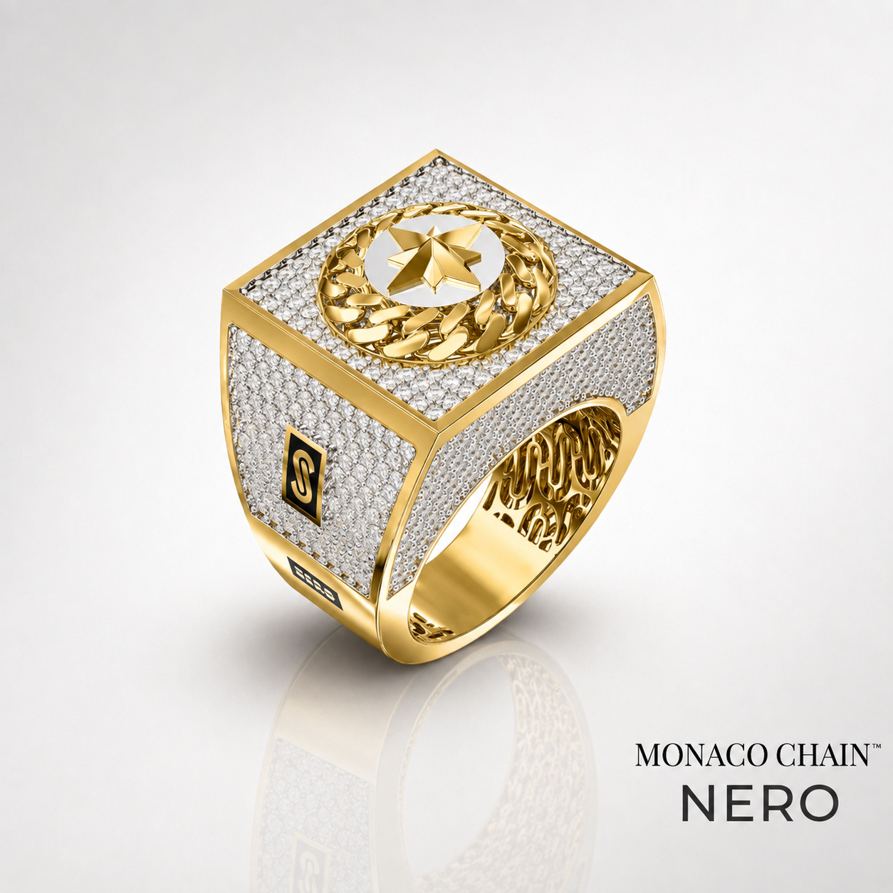 Men's Ring - Monaco Chain NERO 6