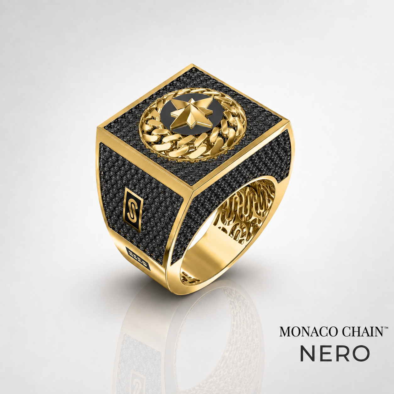 Men's Ring - Monaco Chain NERO 6