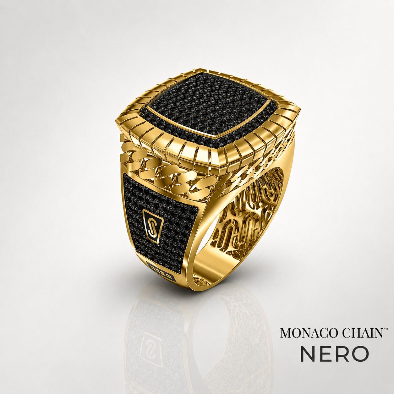 Men's Ring - Monaco Chain NERO 9