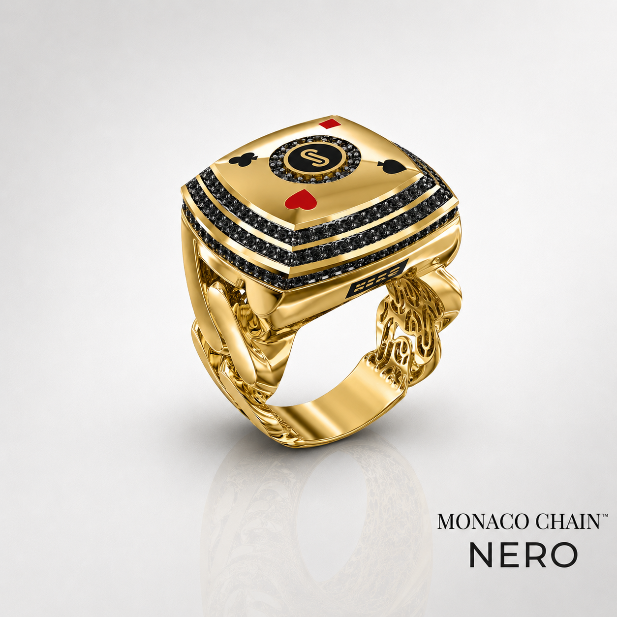 Men's Ring - Monaco Chain NERO 10