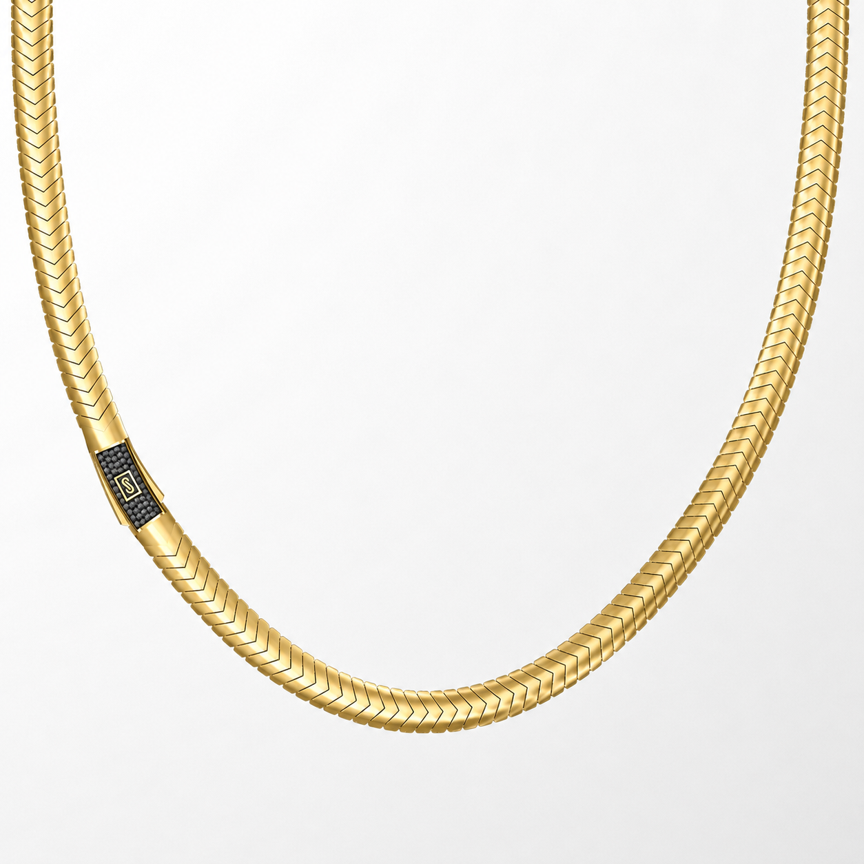 Men's Necklace- Monaco Chain MERM Pavé Lock