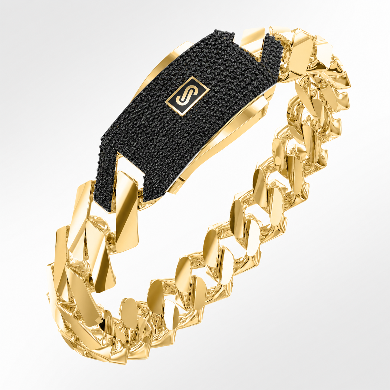 Men's Bracelet - Monaco Chain EDGE Pavé Lock