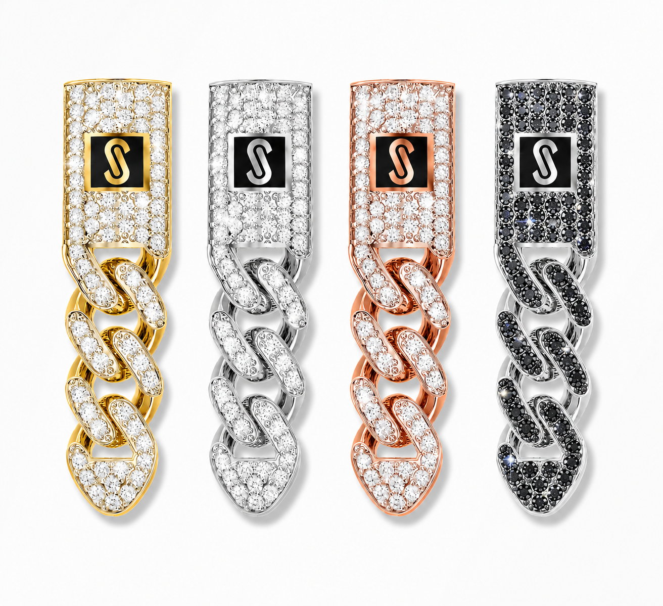 Earrings - Monaco Chain CLASSIC Full Pavé