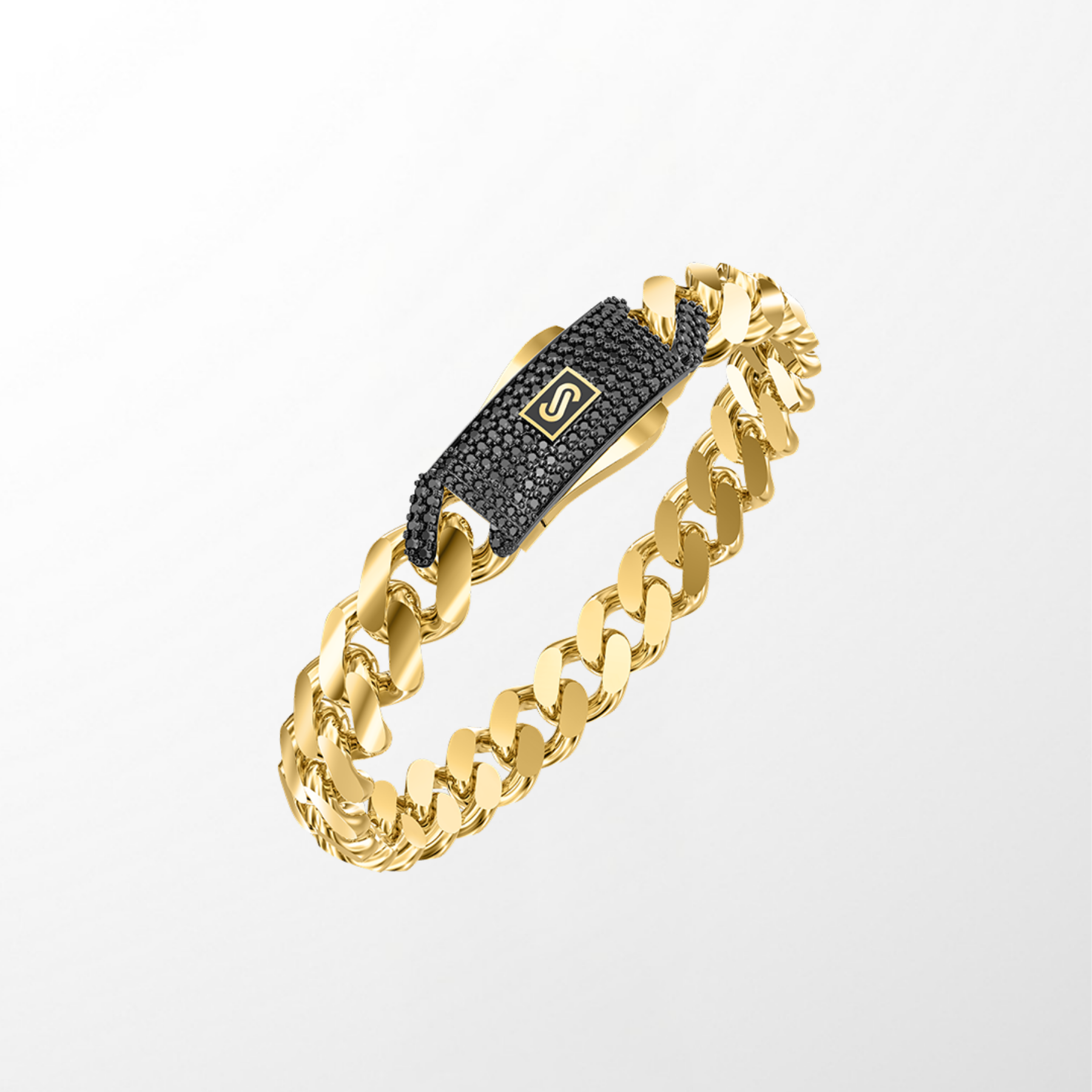 Men's Bracelet - Monaco Chain CLASSIC Pavé Lock