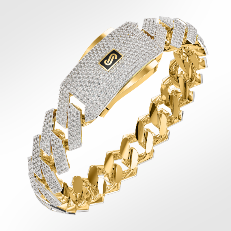 Men's Bracelet - Monaco Chain EDGE Full Pavé