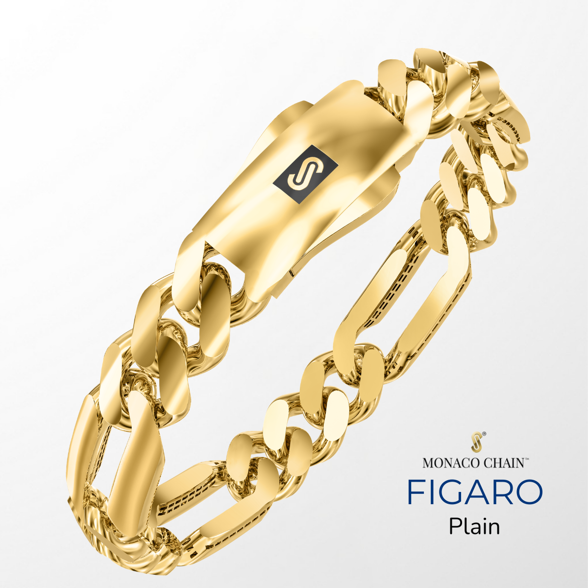 Women's Bracelet - Monaco Chain FIGARO Plain