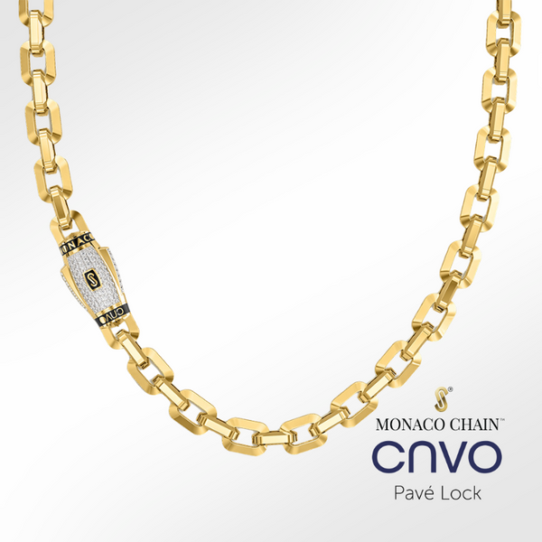 Collar De Hombre - Monaco Chain CAVO Pavé Lock