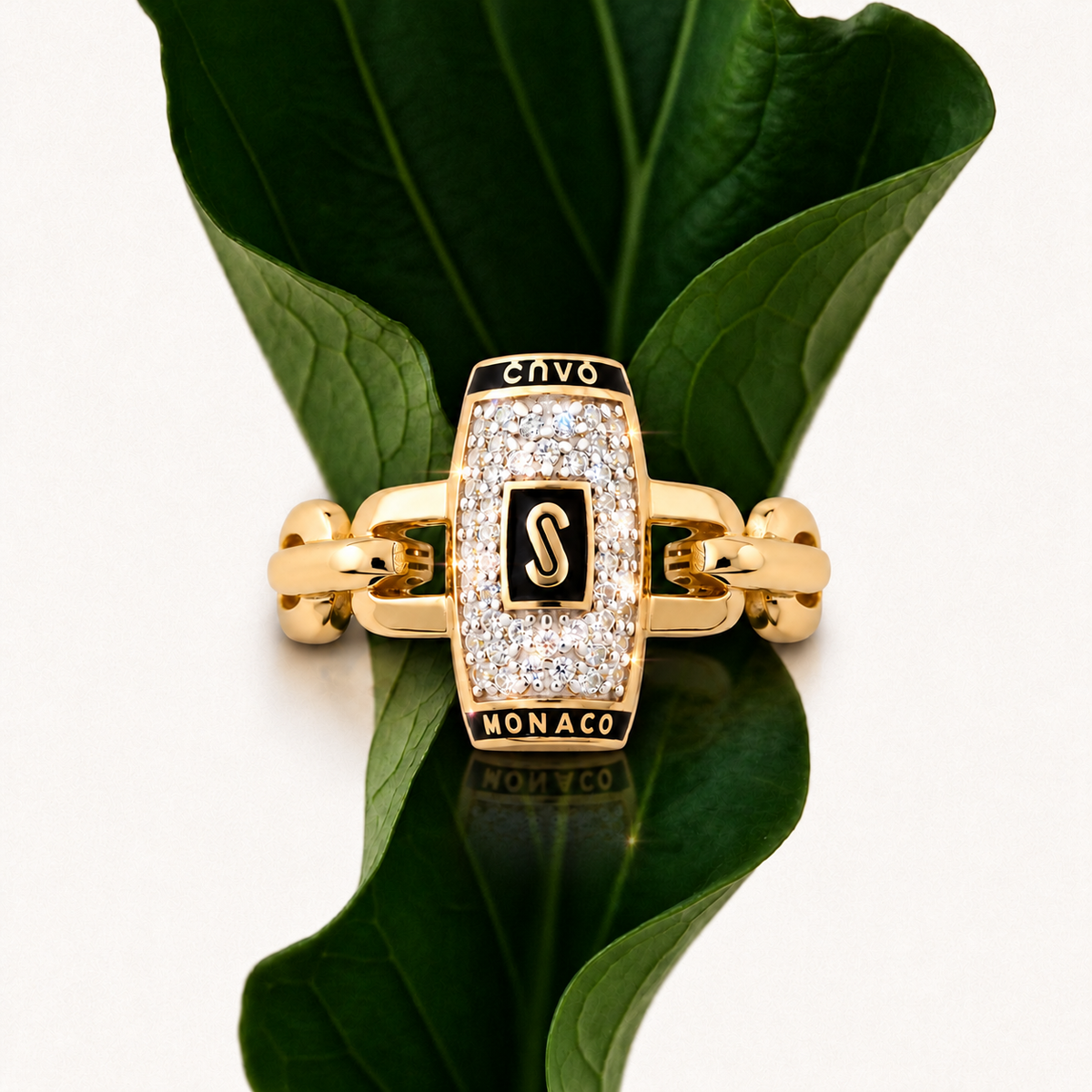 Women's Ring - Monaco Chain CAVO Pavé Lock