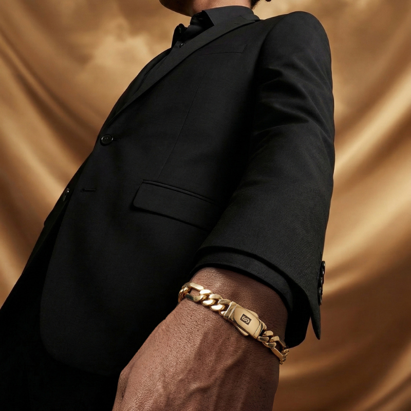 Men's Bracelet - Monaco Chain FIGARO Plain