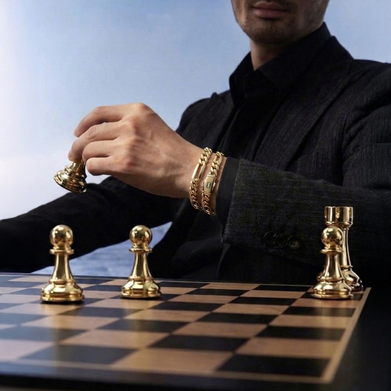 Men's Bracelet - Monaco Chain FIGARO Plain