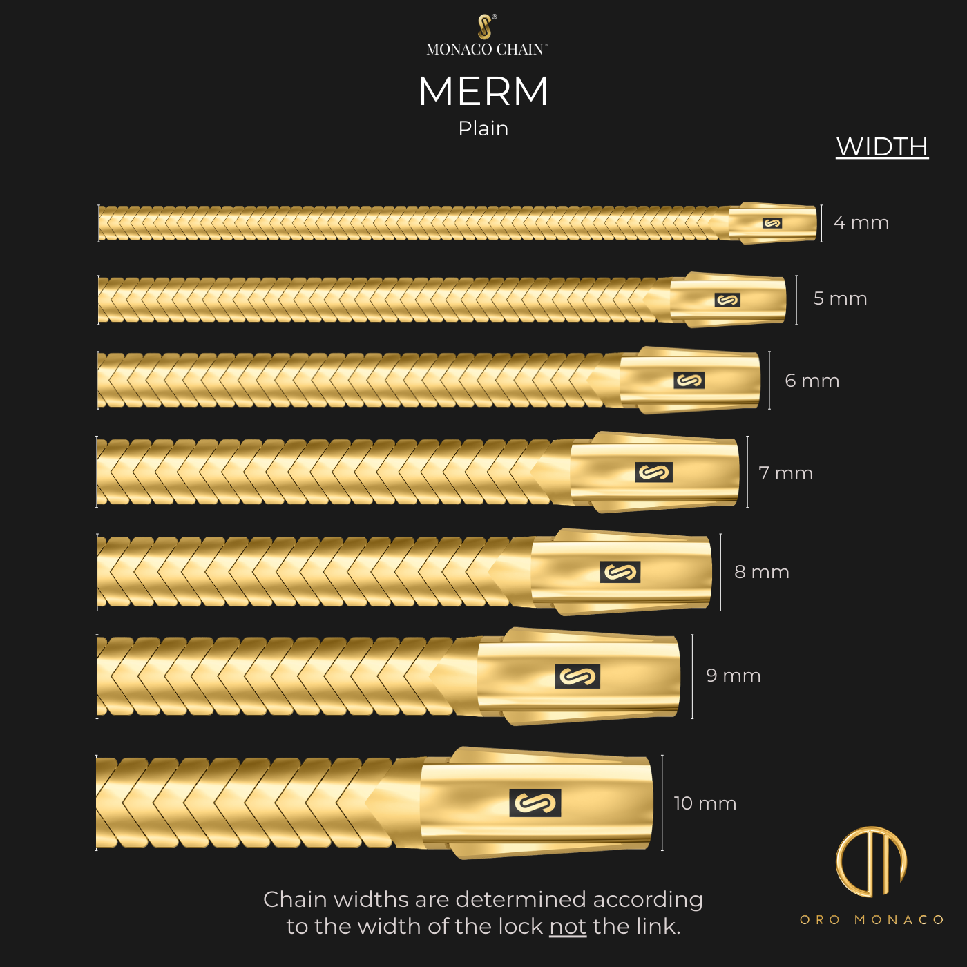 Women's Necklace/Choker - Monaco Chain MERM Plain