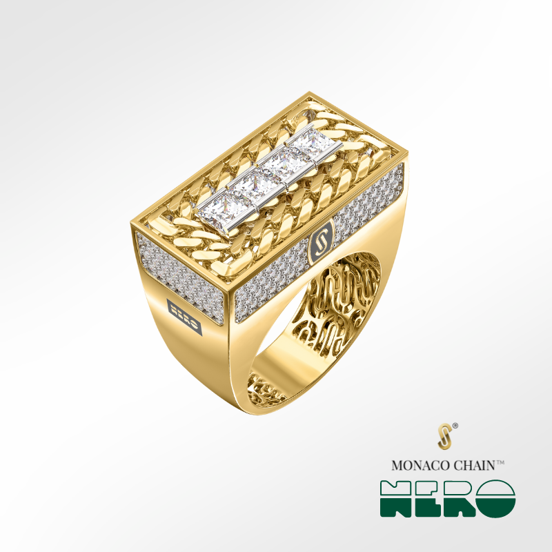 Men's Ring - Monaco Chain NERO 4