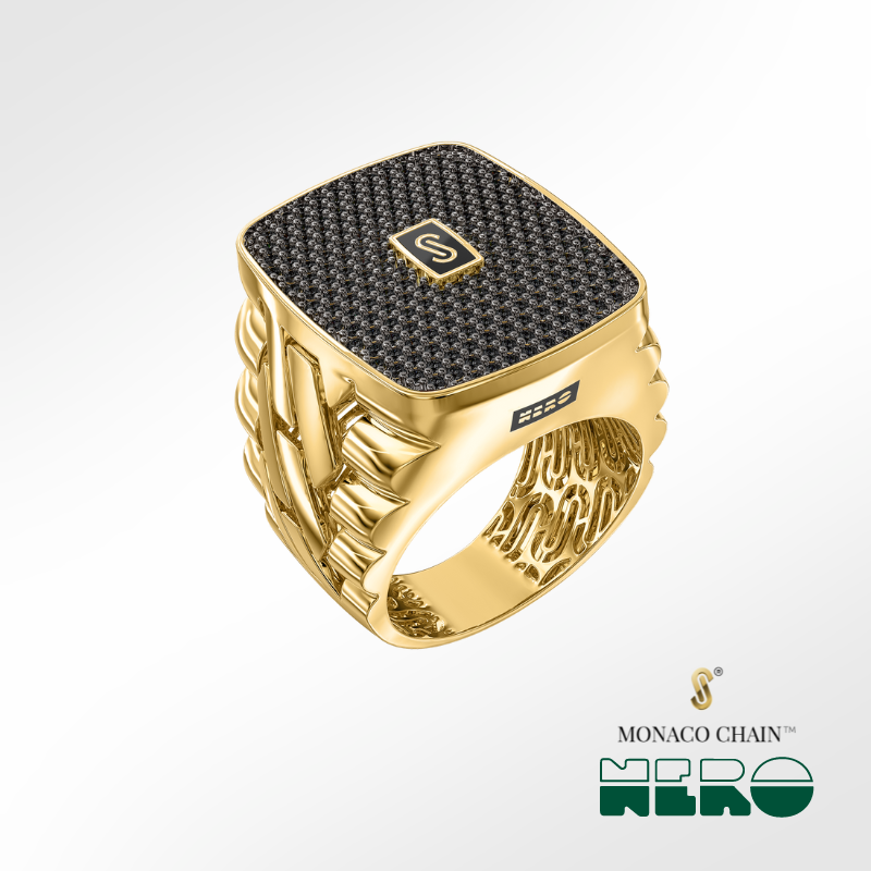 Men's Ring - Monaco Chain NERO 8