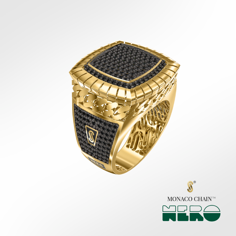 Men's Ring - Monaco Chain NERO 9