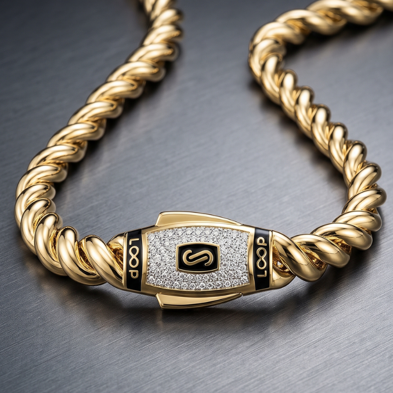 Women's Bracelet - Monaco Chain LOOP Pavé Lock