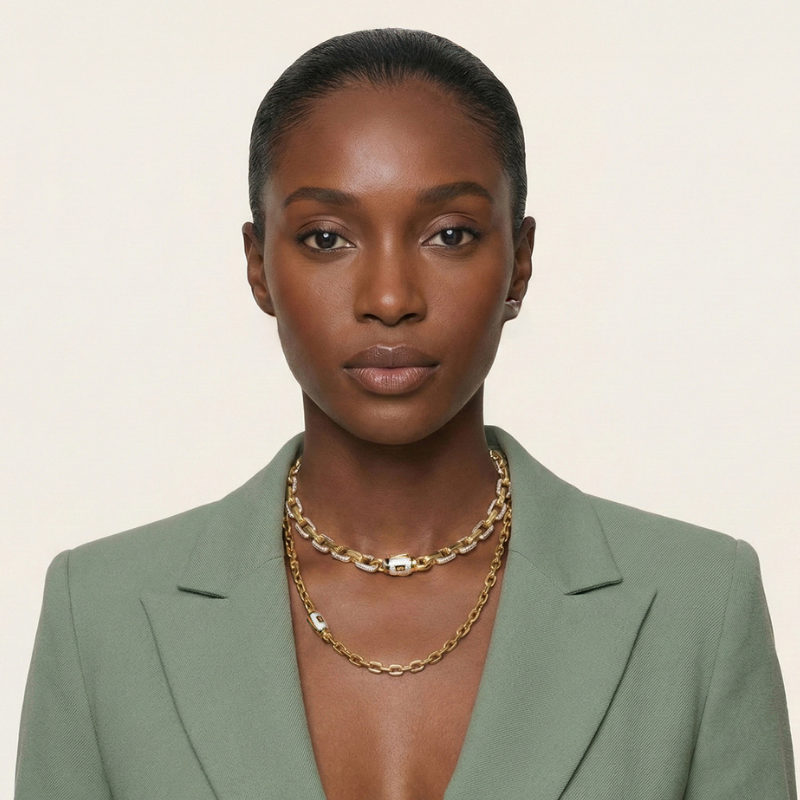 <tc>Collar/Gargantilla para Mujer -Monaco Chain CAVO Pavé Lock</tc>