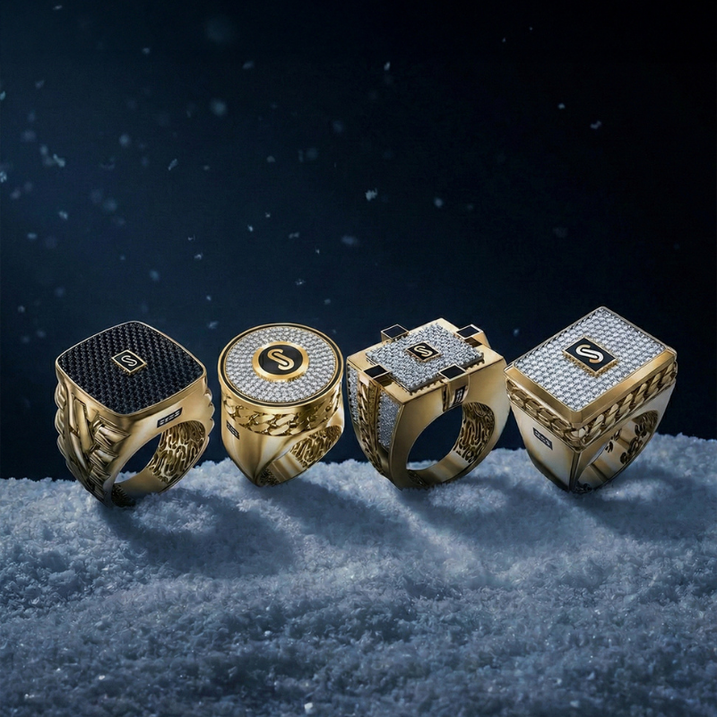 Men's Ring - Monaco Chain NERO 8