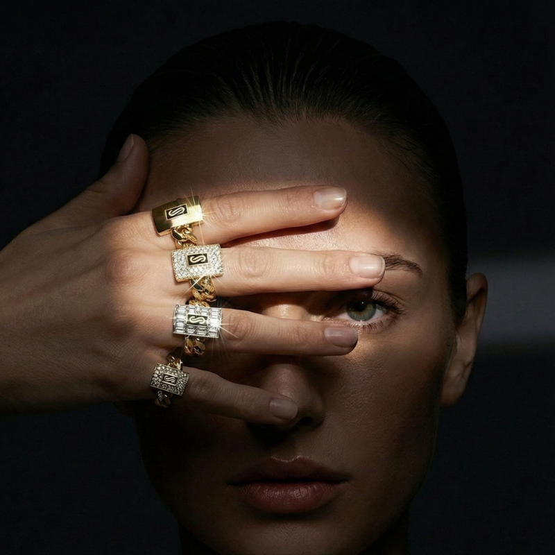 Women's Ring - Monaco Chain CLASSIC Baguette Lock