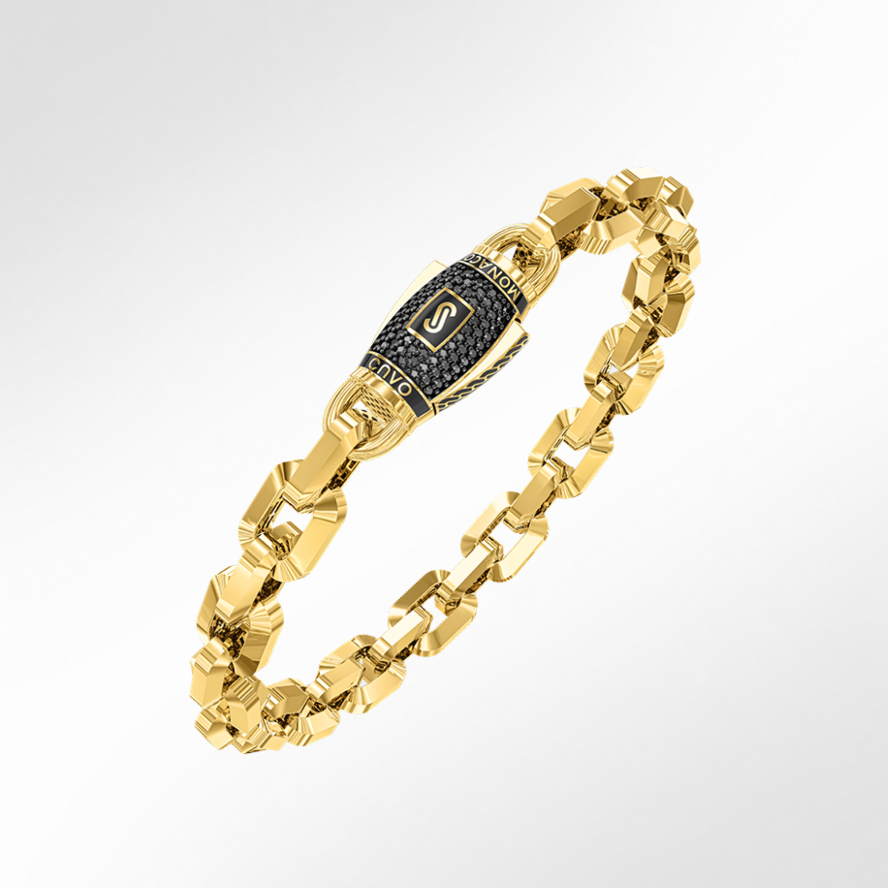 Men's Bracelet - Monaco Chain CAVO Pavé Lock
