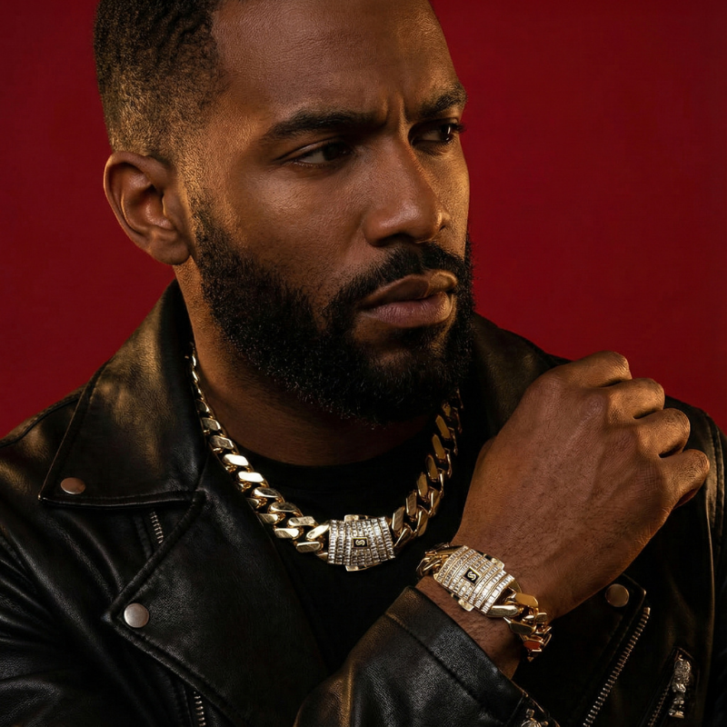 Men's Bracelet - Monaco Chain CLASSIC Baguette Lock