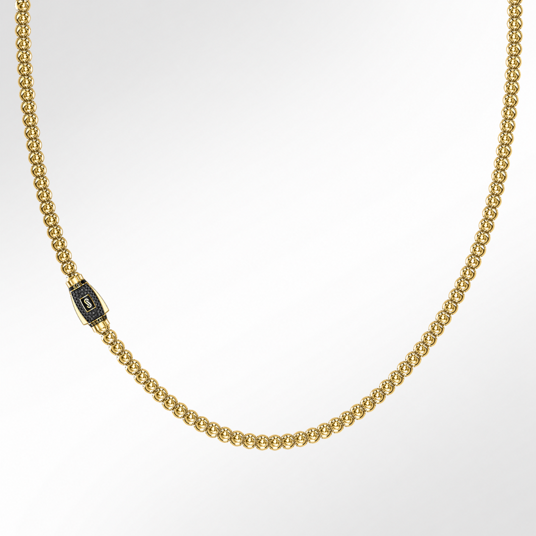 Men's Necklace - Monaco Chain BUB Pavé Lock
