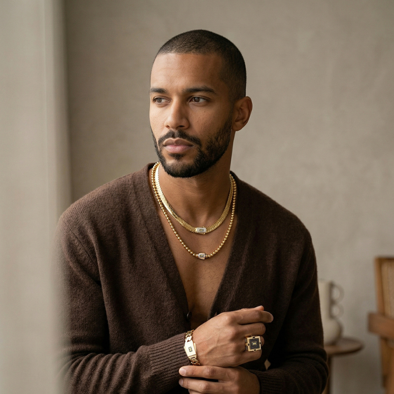 Men's Ring - Monaco Chain NERO 7