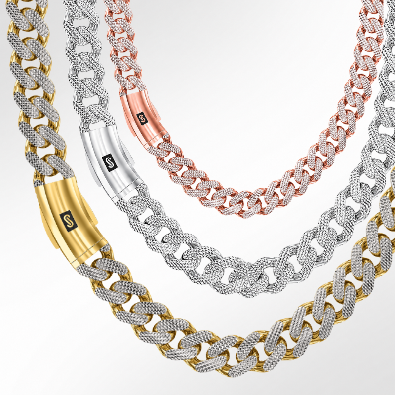 Men's Necklace - Monaco Chain CLASSIC Diamond Cut