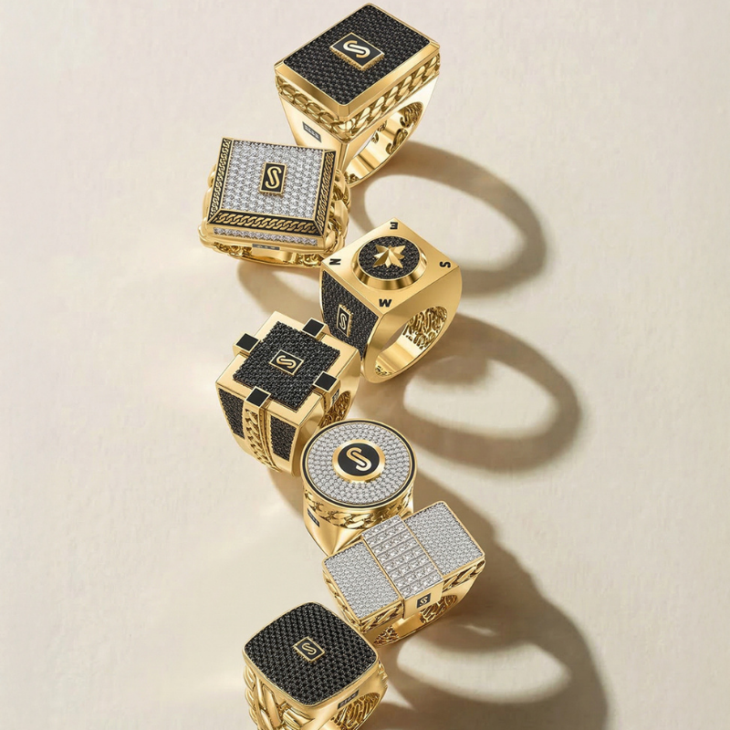 Men's Ring - Monaco Chain NERO 12