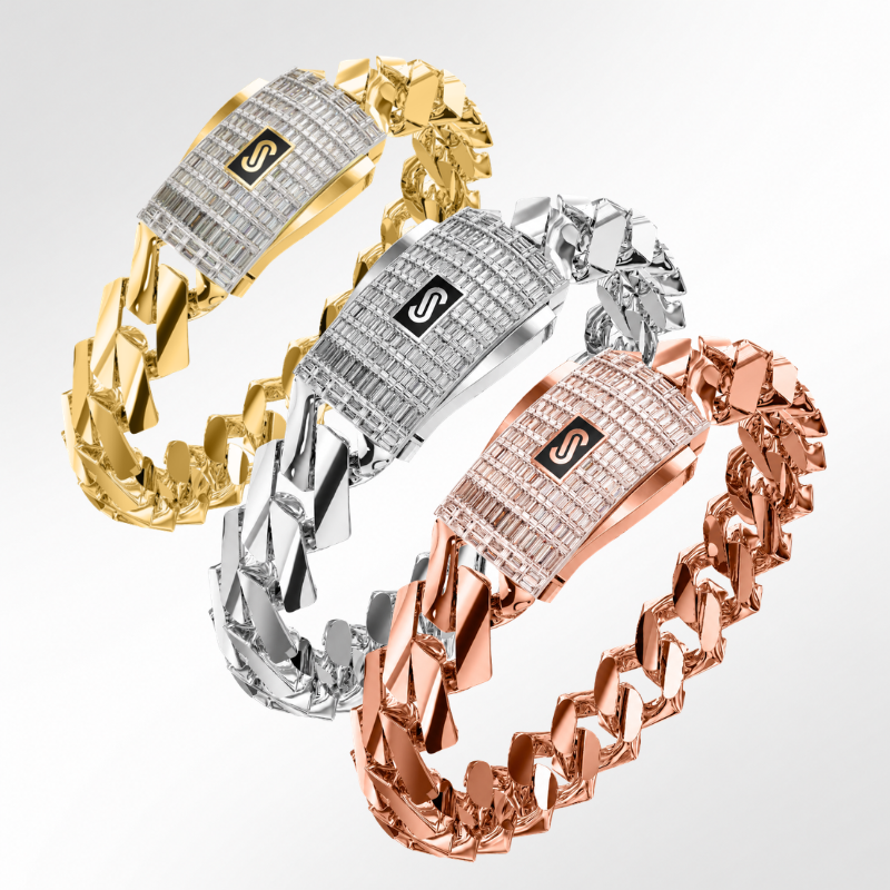 Men's Bracelet - Monaco Chain EDGE Baguette Lock