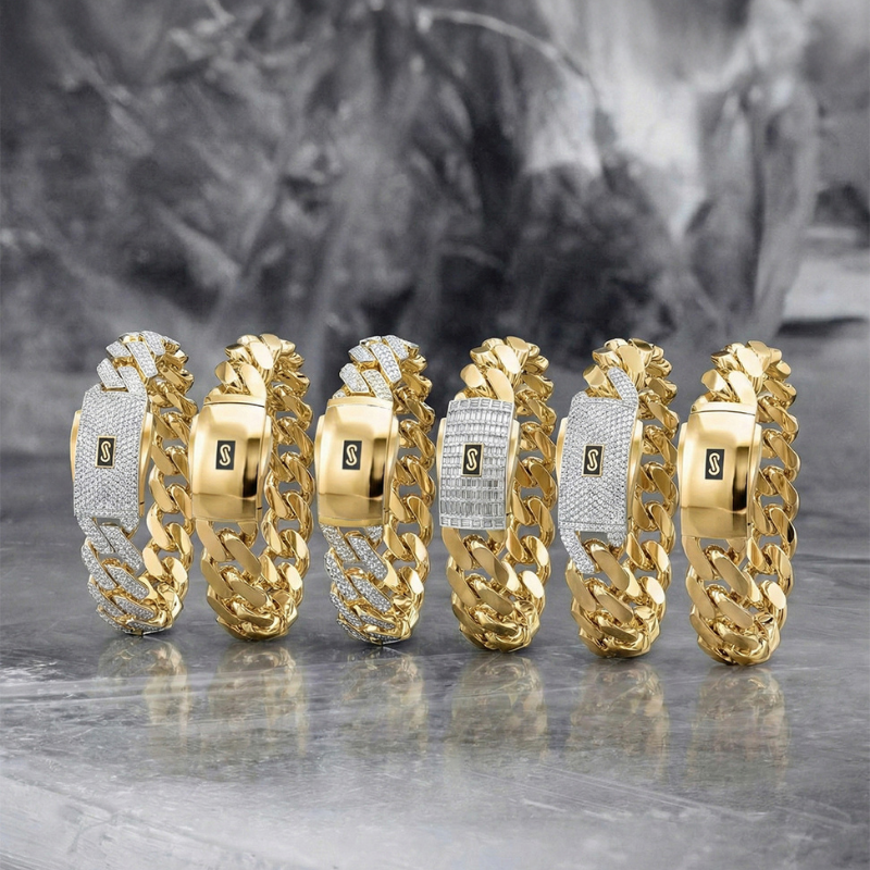 Men's Bracelet - Monaco Chain CLASSIC Diamond Cut