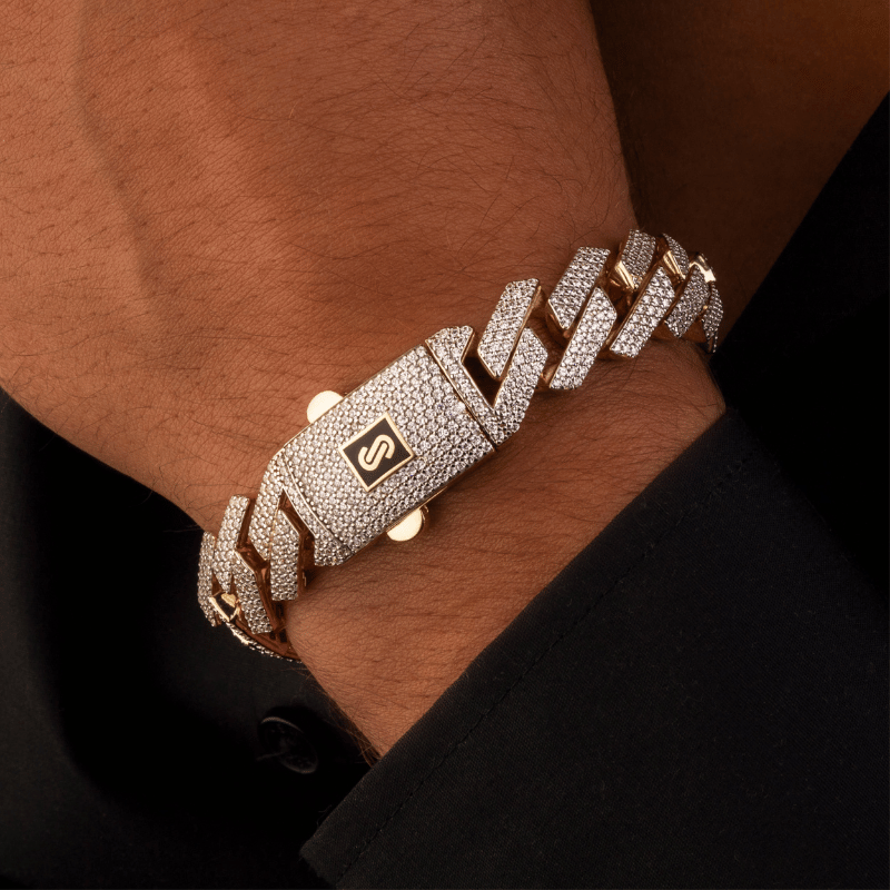 Men's Bracelet - Monaco Chain EDGE Full Pavé