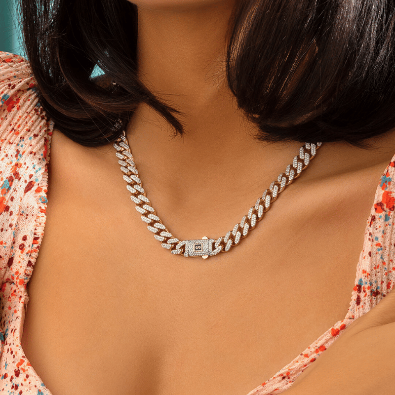 Women's Necklace/Choker - Monaco Chain CLASSIC Full Pavé