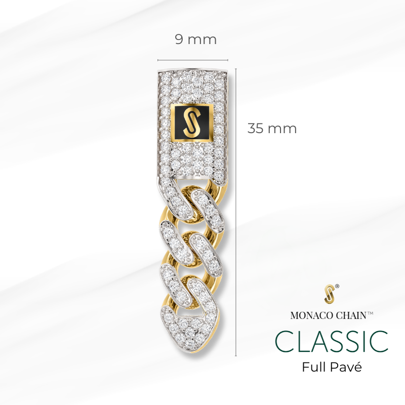 Earrings - Monaco Chain CLASSIC Full Pavé