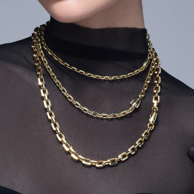 Women's Necklace/Choker - Monaco Chain Cavo Plain 10K & 14K Yellow Gold Oro Monaco Women's Necklace/Choker - Monaco Chain Cavo Plain 10K & 14K Yellow Gold Oro Monaco