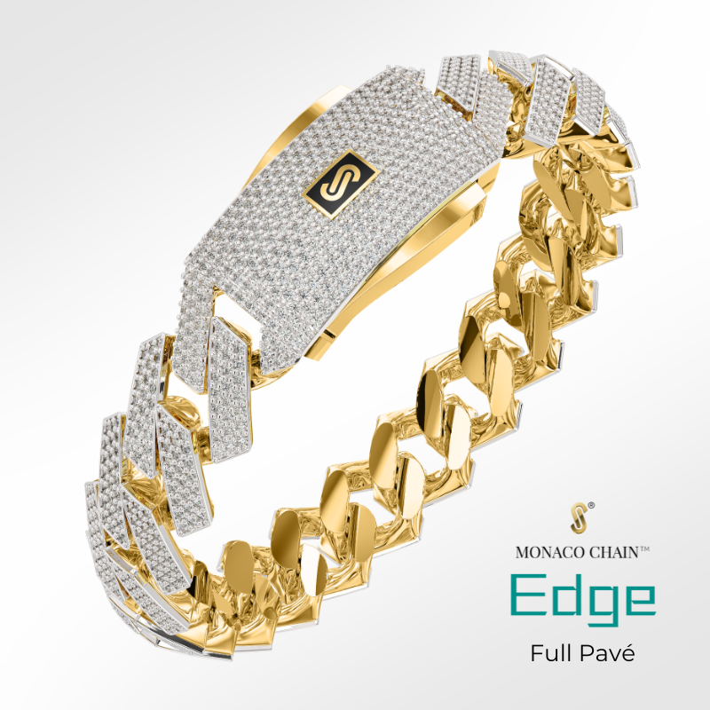 Men's Bracelet - Monaco Chain EDGE Full Pavé