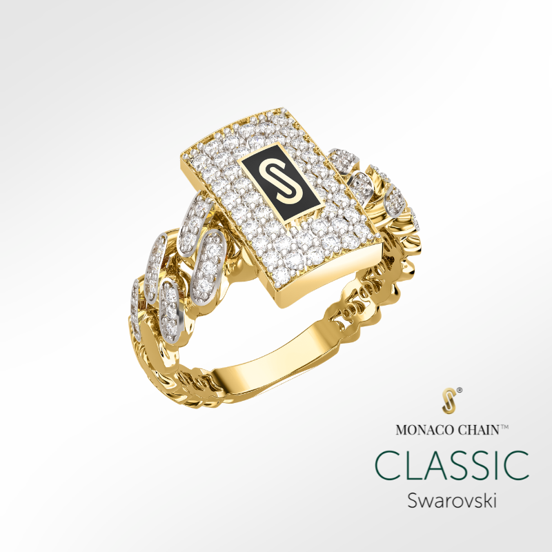 Swarovski chain ring discount