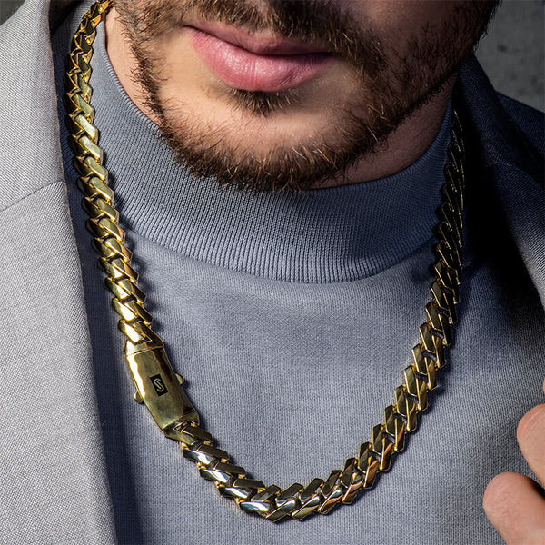 Monaco Chain Edge Men's Necklaces