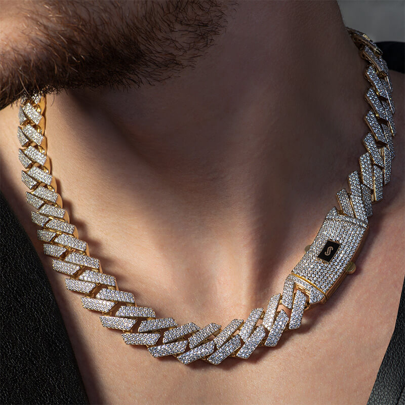 Amado constantemente debate Collar de hombre - Cadena Mónaco EDGE Swarovski | Oro Mónaco – Oro Monaco