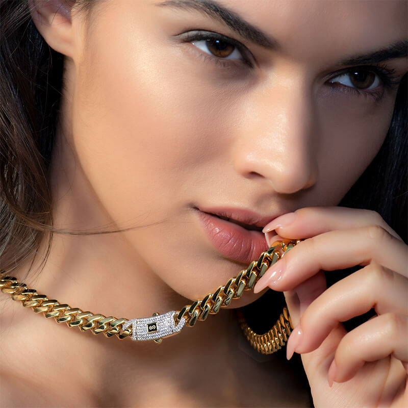 Collar/Gargantilla Mujer -  Monaco Chain CLASSIC Pavé Lock