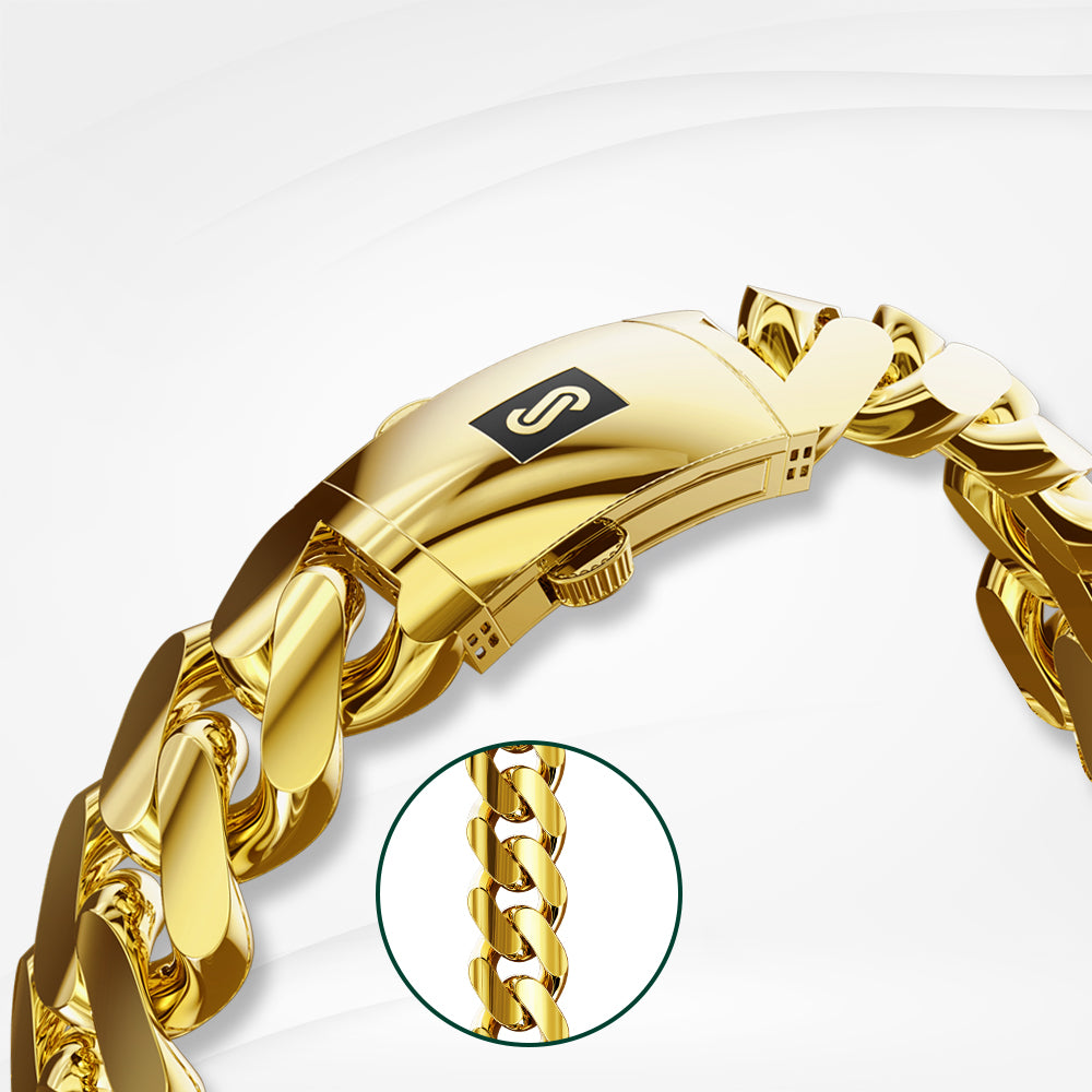 Men's Bracelet - Monaco Chain CLASSIC Plain | Oro Monaco