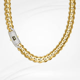 Women's Necklace/Choker - Monaco Chain CLASSIC Pavé Lock