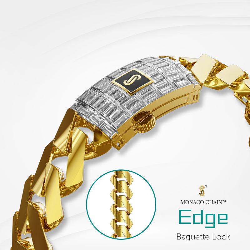 Pulsera de mujer - Monaco Chain EDGE Baguette Lock