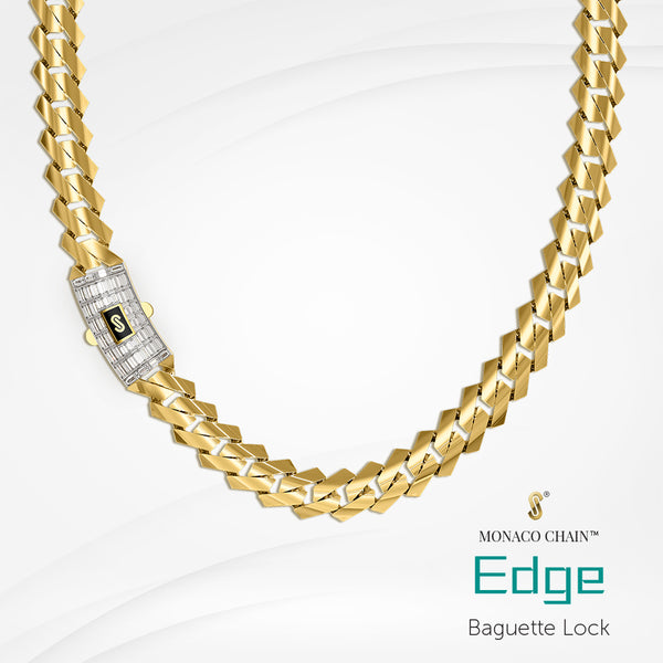 <tc>Collar/gargantilla para mujer -Monaco Chain EDGE Baguette Lock</tc>